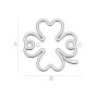 Pandantiv trifoi noroc argint 925, filigran 13mm