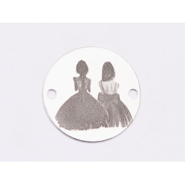 E1828 GS Link Ag 925 Best Friends, 16.5mm, 0.3mm - 1 buc