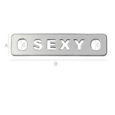 Charm plăcuță SEXY argint 925 - link cu mesaj