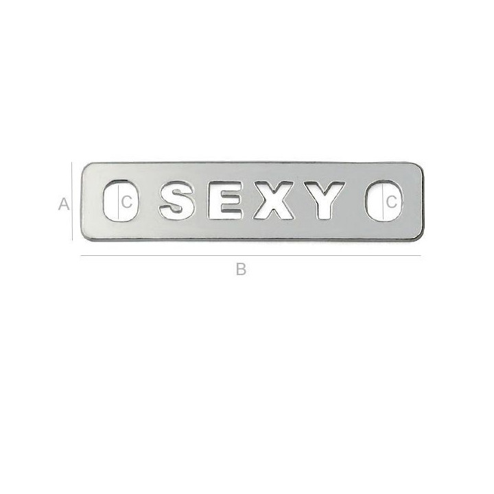 G0821-Link charm SEXY 25mm argint 925 - bijuterii personalizate din argint | simoshop