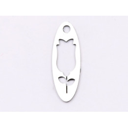 E1837 N Pandant Ag 925 Floare, 18x6mm, 0.6mm 1 buc