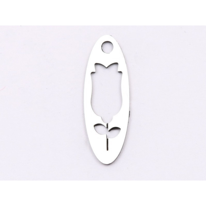 E1837 N Pandant Ag 925 Floare, 18x6mm, 0.6mm 1 buc