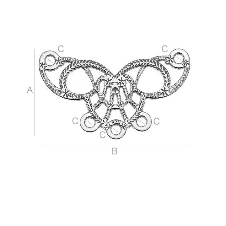 G0822-Chandelier argint 925 dimensiune 19.5x12mm - bijuterii personalizate din argint | simoshop
