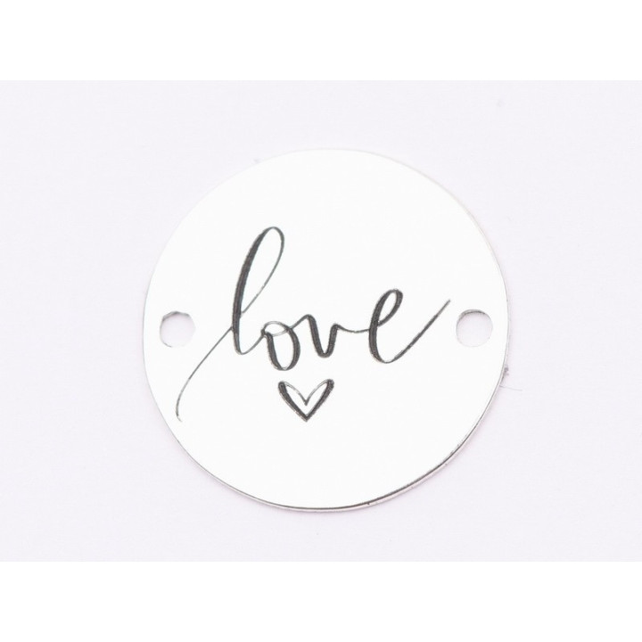 E1845 G Link Ag 925 Love, 12mm, 0.3mm - 1 buc