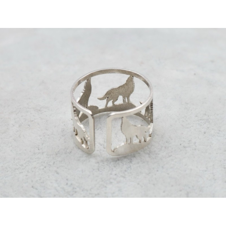 E1855 N Inel Ag 925 "Wolf", 0.6mm - 1 buc