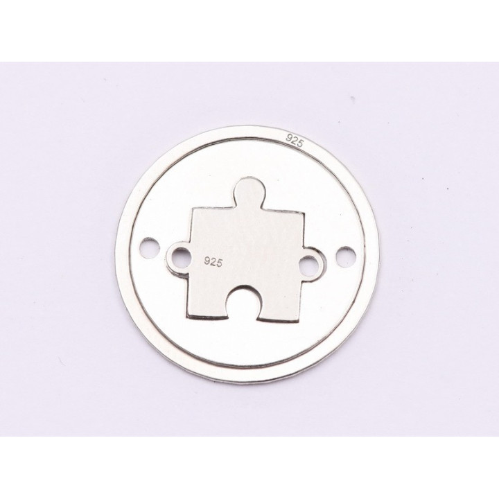 E1856 N Set Ag 925 Puzzle , 17x17x0.5mm, 1 buc