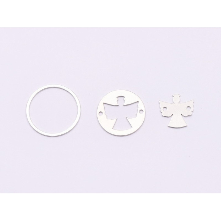 E1857 N Set Ag 925 Puzzle ingeras, 17x17x0.5mm, 1 buc