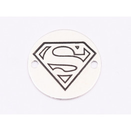 E1859 G Link Ag 925 Superman Sign, 12mm, 0.3mm - 1 buc