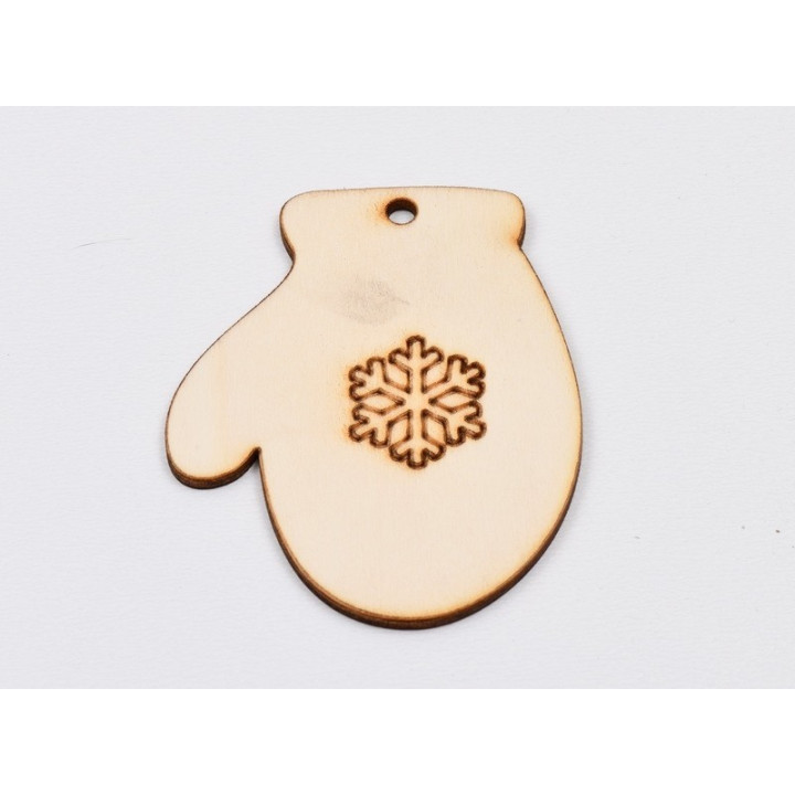 L963- Decupaj din lemn puzzle , Manusa 14x10 cm - 1 buc