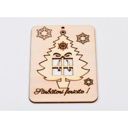 L964- Decupaj din lemn puzzle , Snowman 14x10 cm - 1 buc