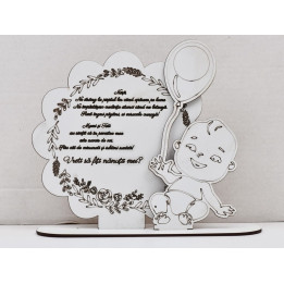 L971 -Decupaj MDF "Vreti sa fiti nanutii mei" 19x21 cm  -1 bucata