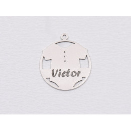 S146 - Charm body bebe personalizabil 18.5x16.5x0.5mm- 1 buc
