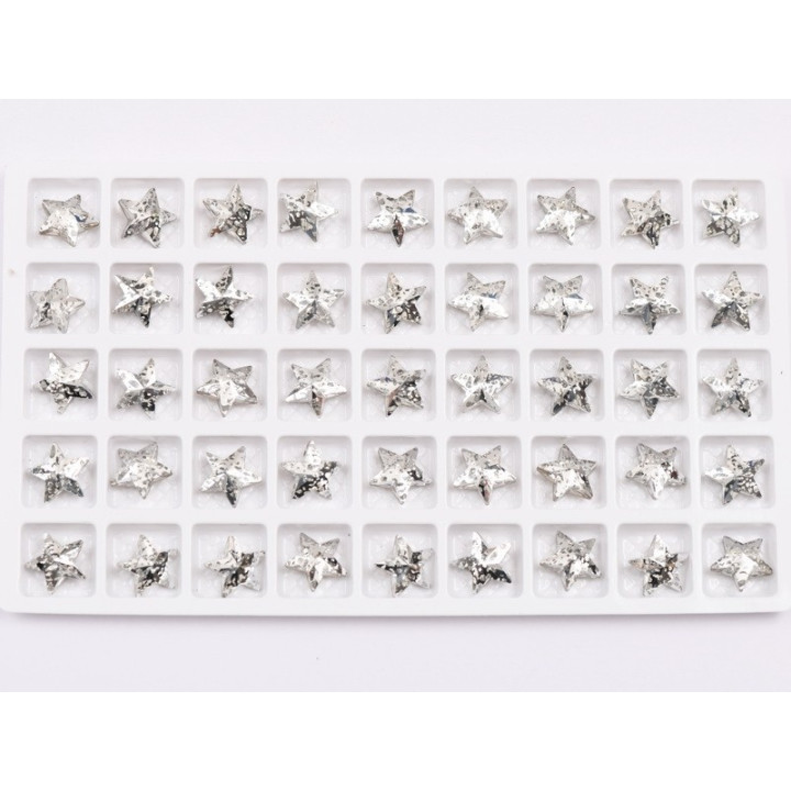 P4614-Cristal Star Fancy Stone, 10mm, Crystal Silver Patina - 1 buc