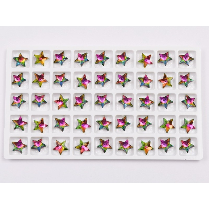 P4615-Cristal Star Fancy Stone, 10mm, Crystal Vitrail Medium Silver Foiled - 1 buc