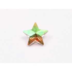 P4616-Cristal Star Fancy Stone, 10mm, Crystal Iridescent Green Silver Foiled - 1 buc