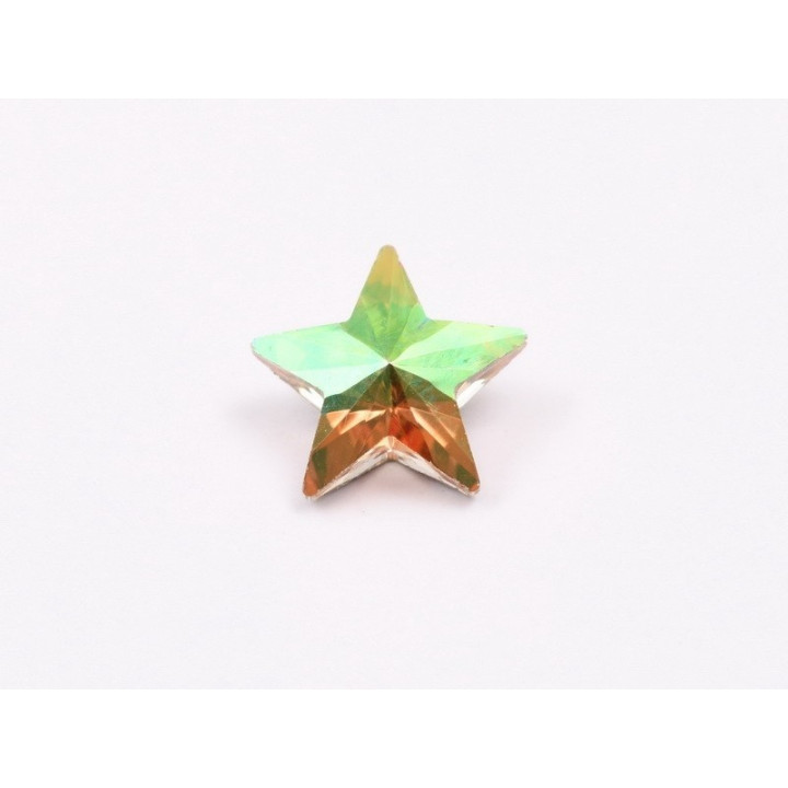 P4616-Cristal Star Fancy Stone, 10mm, Crystal Iridescent Green Silver Foiled - 1 buc