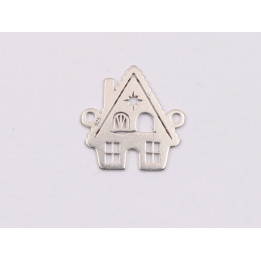 E1906 N Link Ag 925 Casuta de Craciun, 14x13.5mm, 0.5mm - 1 buc