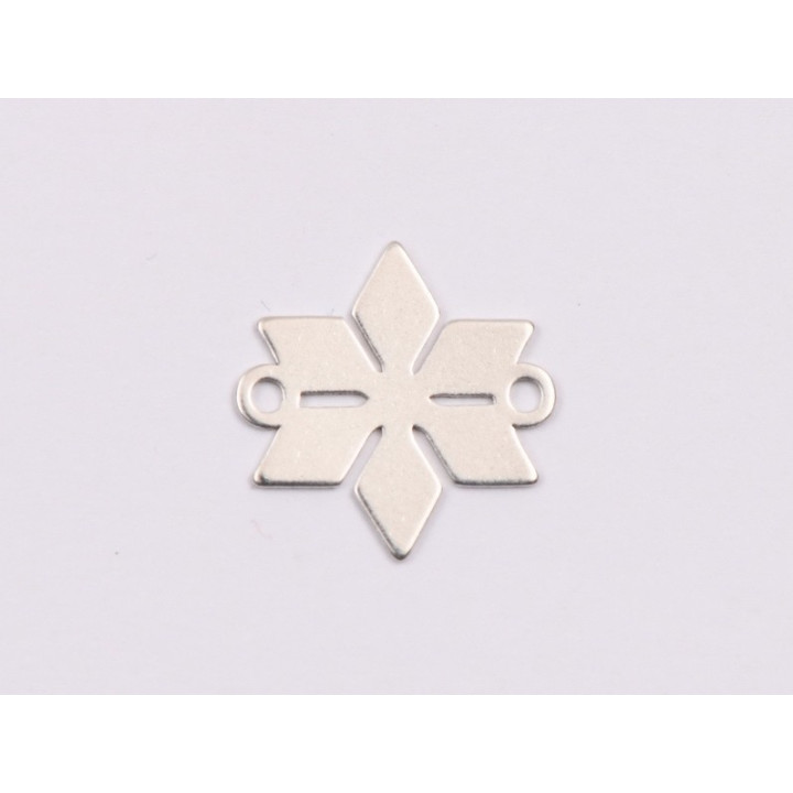 E1908 N Link Ag 925 Fulg de nea, 14.5x14.5mm, 0.5mm - 1 buc