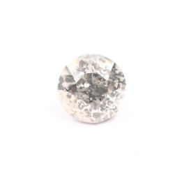 0833-Austria Chaton Round Stone, 6mm, Crystal Silver Patina Silver Foiled - 1 buc