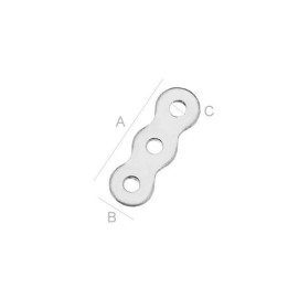 G0870-Distantier argint 925 3 siruri 10x3.5mm 1 buc - bijuterii personalizate din argint | simoshop