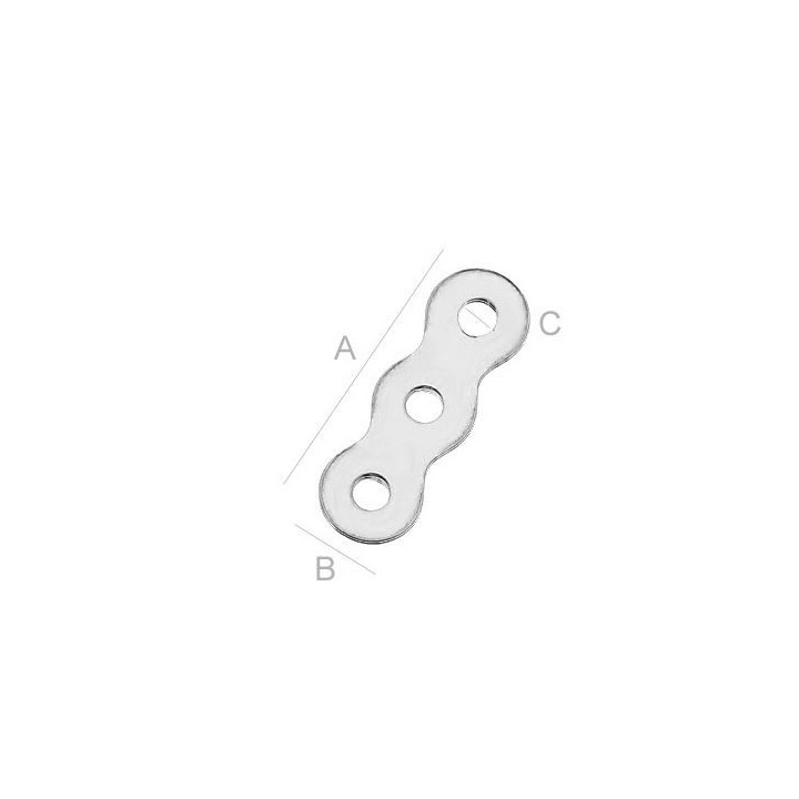 G0870-Distantier argint 925 3 siruri 10x3.5mm 1 buc - bijuterii personalizate din argint | simoshop