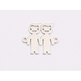 E1915 N Link Ag 925 Familie BTB 18.5x13mm, 0.6mm - 1 buc