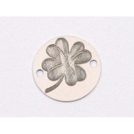 E1928 G Link Ag 925 "Trifoi cu patru foi" 12mm- 1 buc