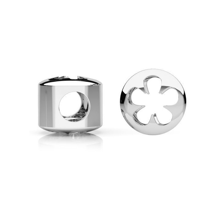 G0355-Distantier cu floricica decupata, Argint 925, 10mm -1buc