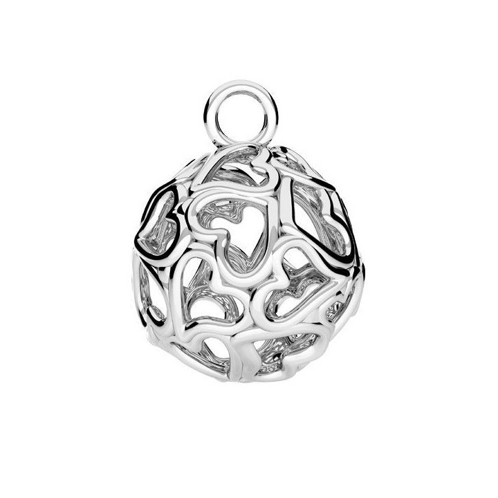 G0358-Pandantiv rotund cu inimioare, Argint 925 - 1 buc