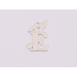 E1981 N Pandant Ag 925  litera si urechi de iepuras 10x15 mm, - 1 buc