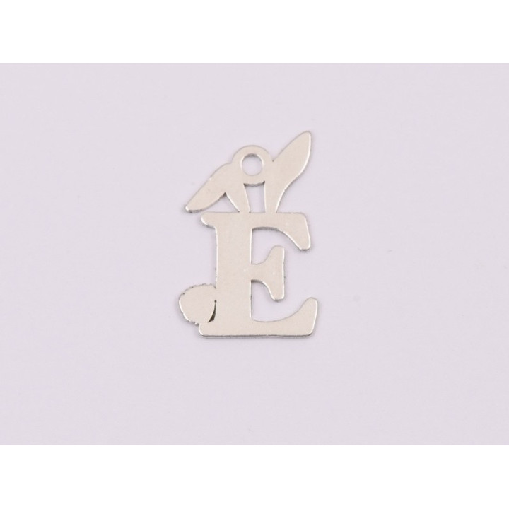 E1981 N Pandant Ag 925  litera si urechi de iepuras 10x15 mm, - 1 buc