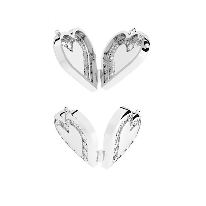 G0390-Pandantiv inima 20.5x23mm, Argint 925 - 1 buc