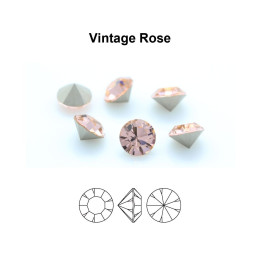 0309-Cristal Preciosa, MC Chaton Maxima Vintage Rose PP5 1.25mm - 50 buc