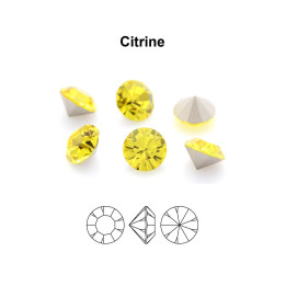 0311-Cristal Preciosa, MC Chaton Maxima Citrine PP5 1.25mm - 50 buc