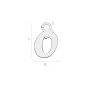G0893-Litera O din argint 925 8.6x7.3mm 1 buc - bijuterii personalizate din argint | simoshop