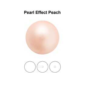 0661-Preciosa Round Pearl 1/2 H Peach Pearl Effect 8mm - 1 buc - bijuterii personalizate din argint | simoshop