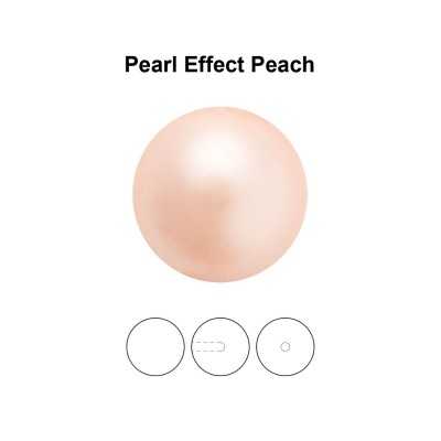 0661-Preciosa Round Pearl 1/2 H Peach Pearl Effect 8mm - 1 buc - bijuterii personalizate din argint | simoshop