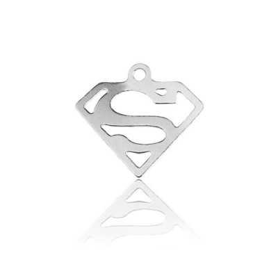 Charm logo supererou argint 925 14mm