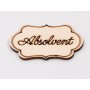 L1098 - Decupaj oval din lemn Absolvent 1 buc - bijuterii personalizate din argint | simoshop
