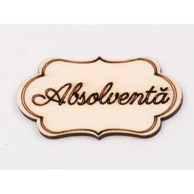 L1099 - Decupaj din lemn "Absolventa" 1 buc - bijuterii personalizate din argint | simoshop