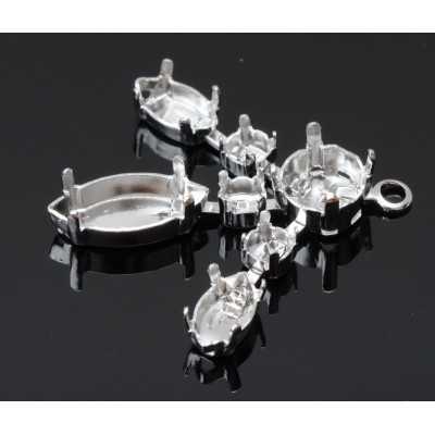 0940-SWAROVSKI ELEMENTS Settings Multiple Stones argintiu - bijuterii personalizate din argint | simoshop