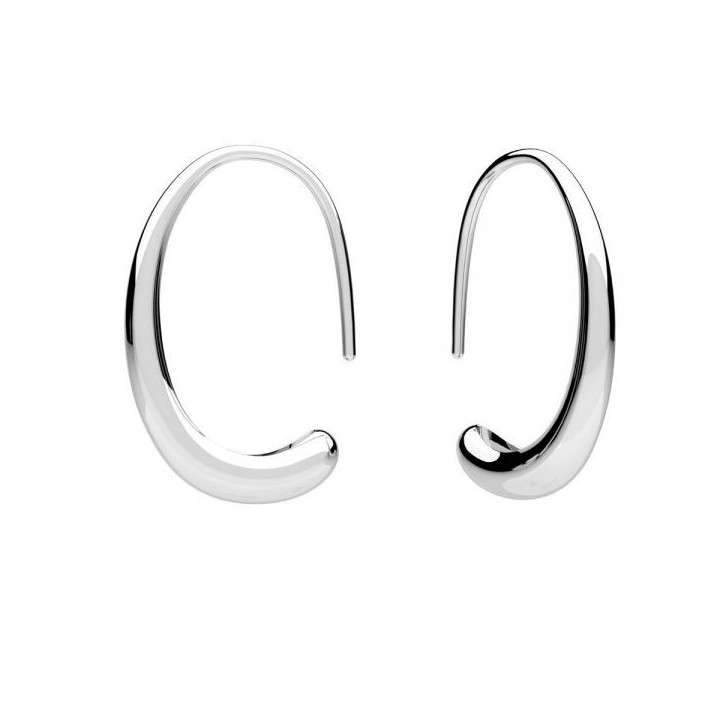 G1847-Cercei argint tortita deschisa drop earrings 22mm  -1 buc - bijuterii personalizate din argint | simoshop