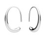 G1847-Cercei argint tortita deschisa drop earrings 22mm -1 buc - bijuterii personalizate din argint | simoshop
