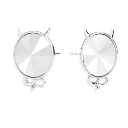 copy of G0797-Pereche tortite cercei Stanga-Dreapta Devil pentru Swarovski 1122 de 6MM - bijuterii personalizate din argint | si
