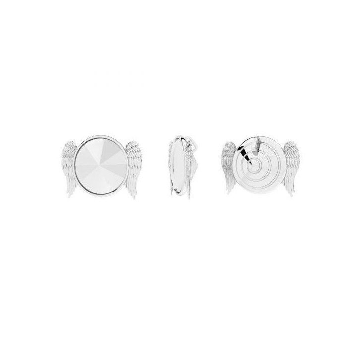 G0511-Pandant Angel, Argint 925, pentru cristal Rivoli de 12mm - 1 buc