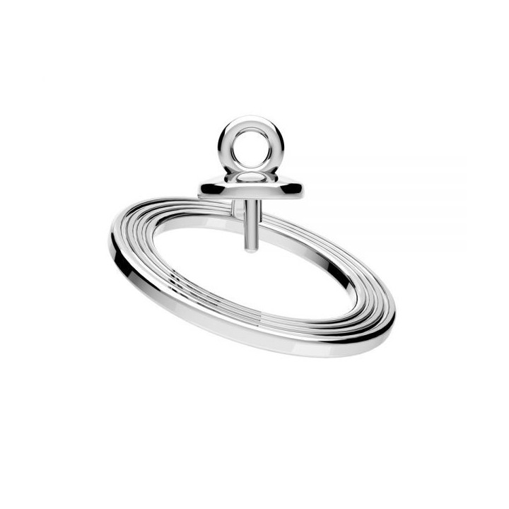 G0521-Pandant Inelele lui Saturn, Argint 925, pentru perle - 1 buc