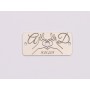 Tăbliță cuplu argint 925 personalizată cu dată