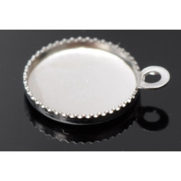 0941-SWAROVSKI ELEMENTS Settings Round Pendant 9mm 1 bucla argin - bijuterii personalizate din argint | simoshop