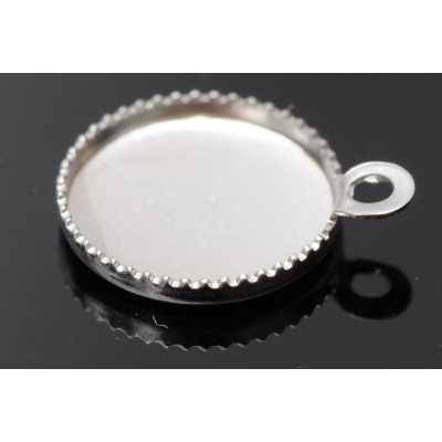 0941-SWAROVSKI ELEMENTS Settings Round Pendant 9mm 1 bucla argin - bijuterii personalizate din argint | simoshop