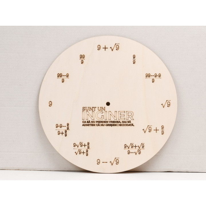 L1108 -Decupaj ceas formule matematice 30cm - 1 buc - bijuterii personalizate din argint | simoshop